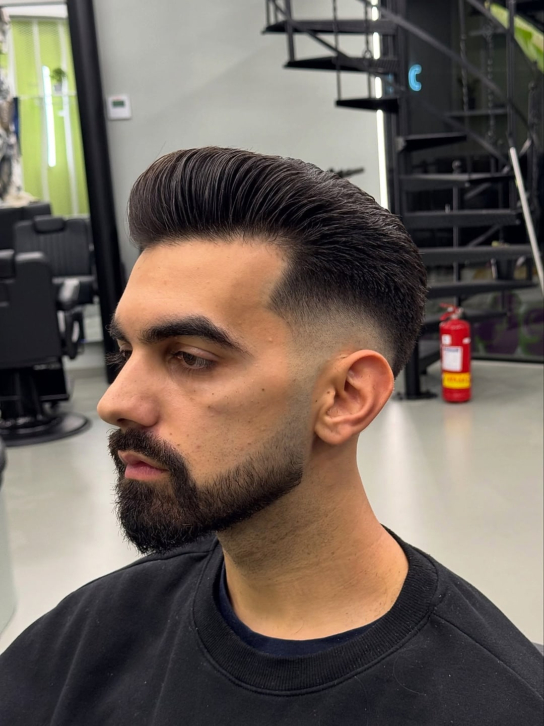 Pompadour fade at District 18